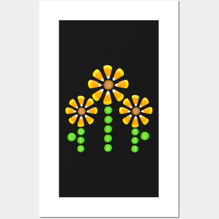 Candy Corn Flowers Posters and Art